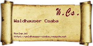 Waldhauser Csaba névjegykártya